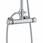Coluna de chuveiro moderna com acabamento cromado de latão fabricado na Itália - Gallo Viadurini