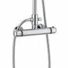 Coluna de chuveiro moderna com acabamento cromado de latão fabricado na Itália - Gallo Viadurini