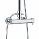 Coluna de Chuveiro Monocomando em Latão Cromado Fabricado na Itália - Padula Viadurini