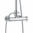 Coluna de Chuveiro Monocomando em Latão Cromado Fabricado na Itália - Padula Viadurini