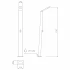Coluna de chuveiro solar externo em aço inoxidável fabricado na Itália - Werner Viadurini
