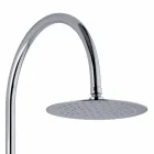 Coluna de Chuveiro Telescópica em Latão com Cabeça de Chuveiro Redonda Made in Italy - Lenio Viadurini