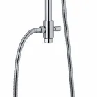 Coluna de Chuveiro Telescópica em Latão com Cabeça de Chuveiro Redonda Made in Italy - Lenio Viadurini