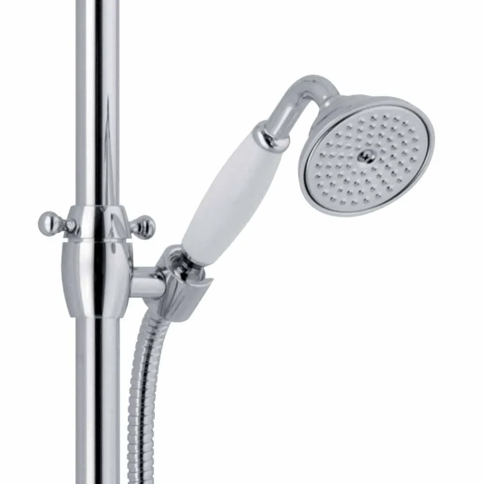 Coluna de chuveiro telescópica em latão Classic Design Made in Italy - Nesto Viadurini