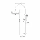 Coluna de chuveiro telescópica em latão Classic Design Made in Italy - Nesto Viadurini