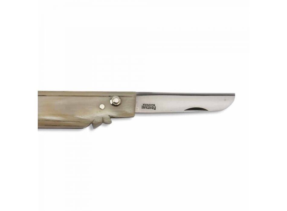 Canivete Palmerino com lâmina dupla em aço artesanal feito na Itália - Merino Viadurini