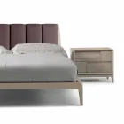 Cômoda 2 gavetas em madeira maciça de nogueira de design moderno, Nino Viadurini