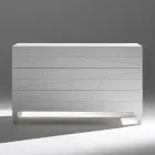 Cômoda com 3 gavetas em aglomerado de madeira pintada - Gemelli Viadurini