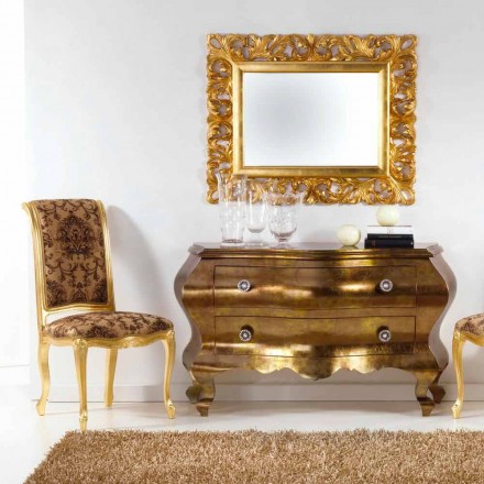 Cômoda com gavetas de design clássico feitas de madeira maciça Bellini Viadurini