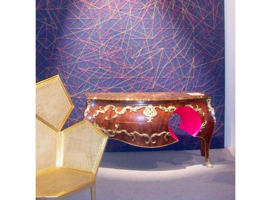 Cômoda de mármore e decorações em design, feitas na Itália, Gildo Viadurini