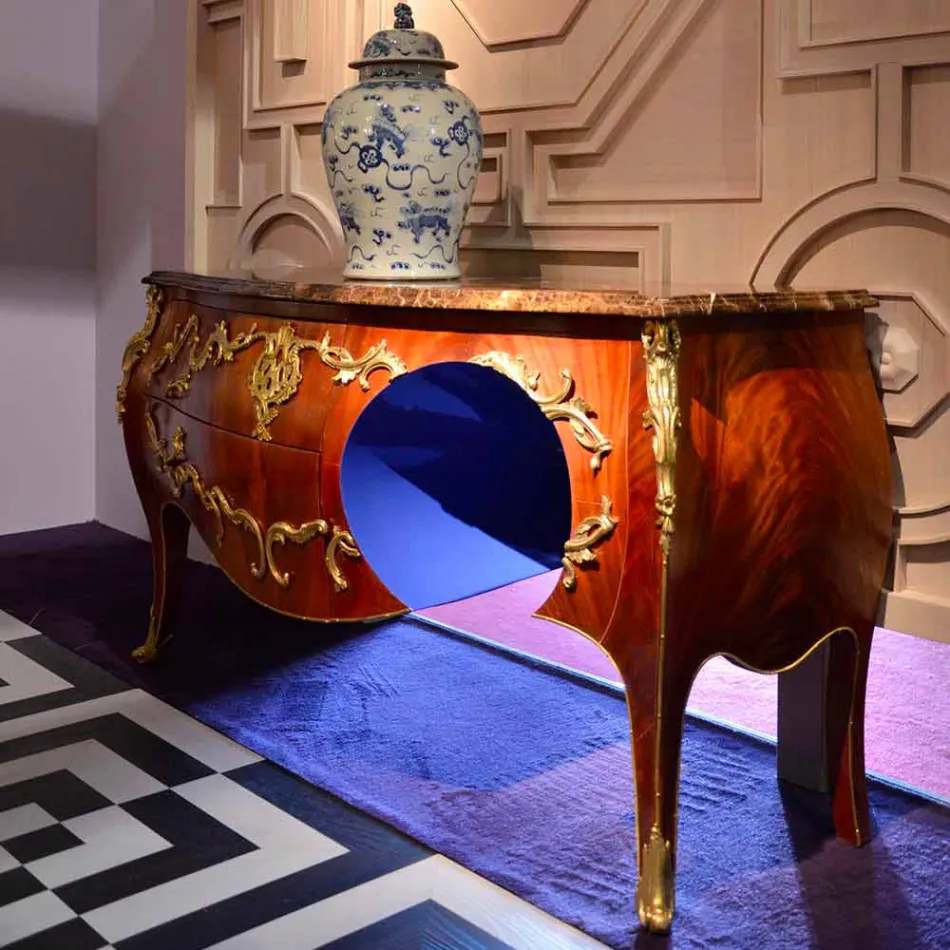 Cômoda de mármore e decorações em design, feitas na Itália, Gildo Viadurini