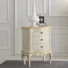 Quarto de cabeceira em madeira com 3 gavetas feito na Itália - Chantilly Viadurini