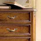 Mesa de cabeceira de quarto em madeira de nogueira 3 gavetas feita na Itália - Richard Viadurini