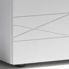 Mesa de cabeceira com 1 gaveta em aglomerado de madeira pintada - Leone Viadurini