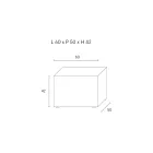 Mesa de cabeceira com 1 gaveta em aglomerado de madeira pintada - Leone Viadurini