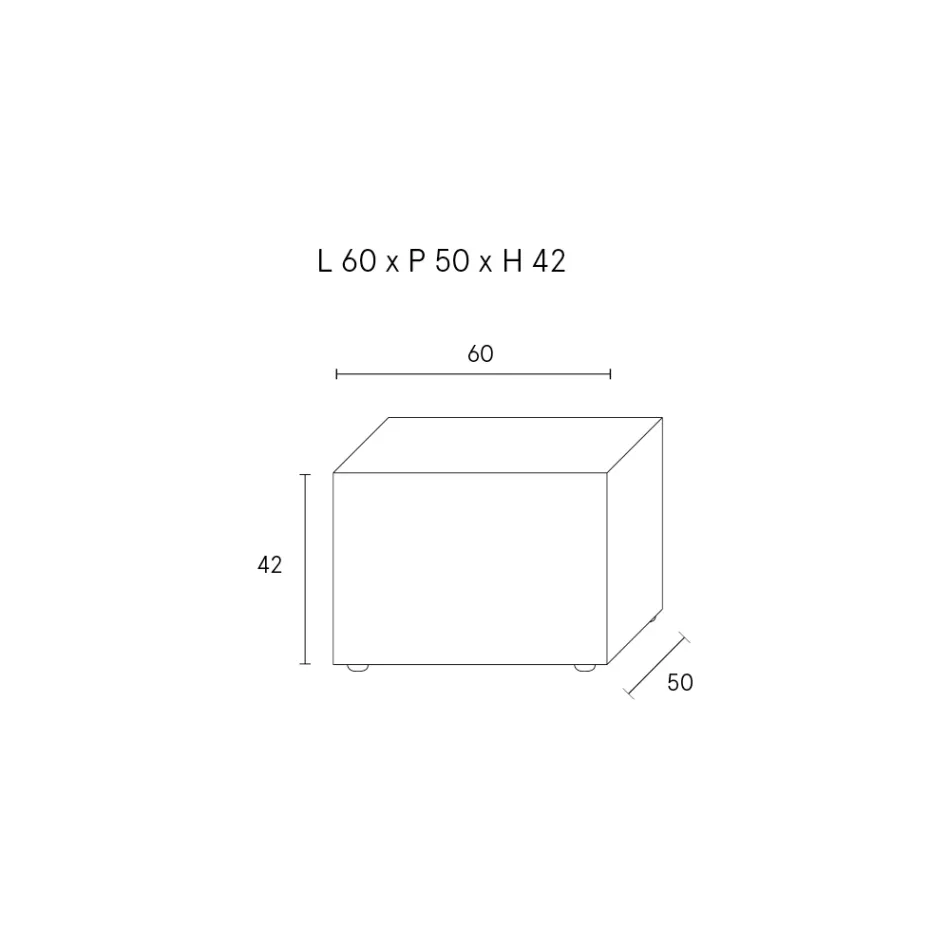 Mesa de cabeceira com 1 gaveta em aglomerado de madeira pintada - Leone Viadurini