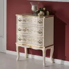 Mesa de cabeceira com gavetas em nogueira ou madeira branca fabricada na Itália - elegante Viadurini