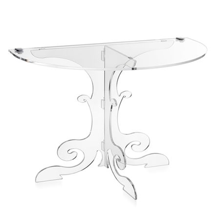 Mesa de cabeceira de design clássico, em cristal acrílico e PMMA Tiana Viadurini