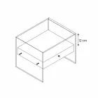 Mesa-de-cabeceira de design moderno em vidro extra claro Made in Italy - Secret Viadurini