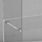 Mesa de cabeceira de cristal acrílico transparente com prateleira de design - Minervo Viadurini