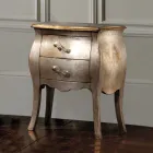 Mesa de cabeceira de madeira lima com 2 gavetas Made in Italy - Bled Viadurini