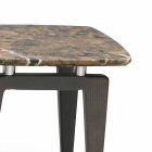 Mesa de cabeceira de mármore com estrutura de madeira, alta qualidade Made in Italy - Raise Viadurini