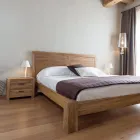 Mesa de cabeceira em teca maciça com 2 gavetas - Vovinam Viadurini