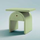 Mesa de cabeceira de design moderno em madeira colorida para o quarto - Arcom Viadurini