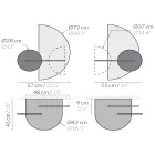 Mesa de cabeceira modular moderna em madeira compensada com design elegante e versátil - Ramia Viadurini