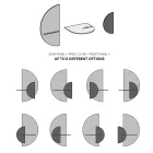 Mesa de cabeceira modular moderna em madeira compensada com design elegante e versátil - Ramia Viadurini