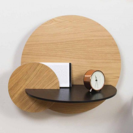 Mesa de cabeceira modular com design elegante em madeira compensada com compartimento oculto - Bigno Viadurini