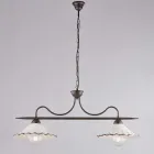 Complemento de design luminoso em vidro e metal, fabricado na Itália com um visual único - Mira Viadurini