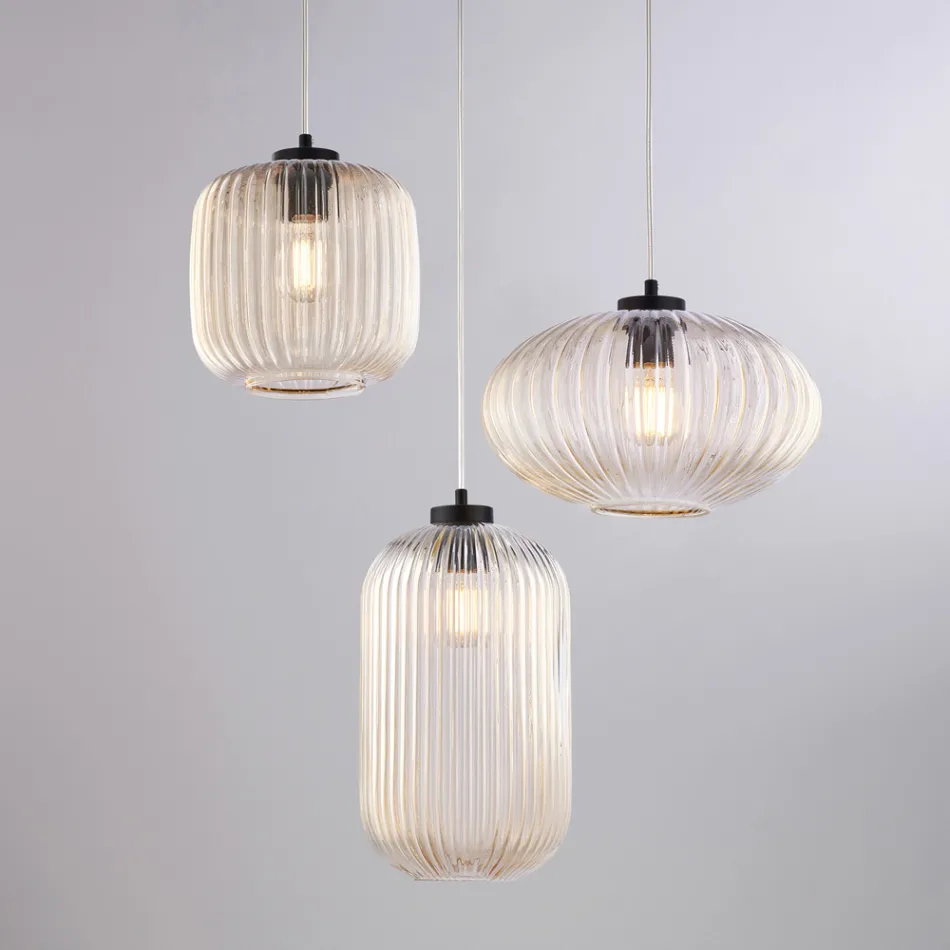 Um acessório de design brilhante em vidro e metal, fabricado na Itália, com um visual elegante - Tucana Viadurini