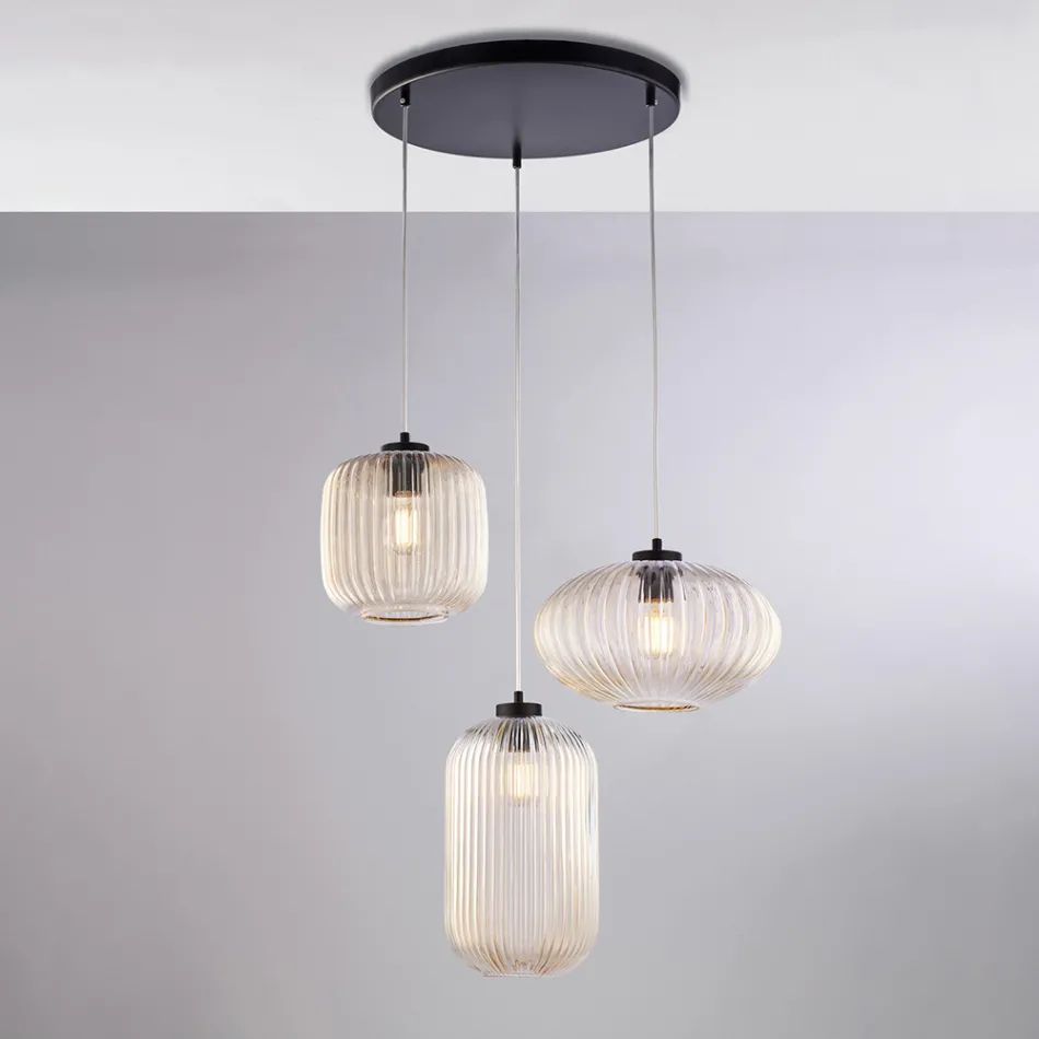 Um acessório de design brilhante em vidro e metal, fabricado na Itália, com um visual elegante - Tucana Viadurini