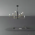 Complemento de design luminoso em vidro e metal, fabricado na Itália, com um visual elegante - Ursa Viadurini