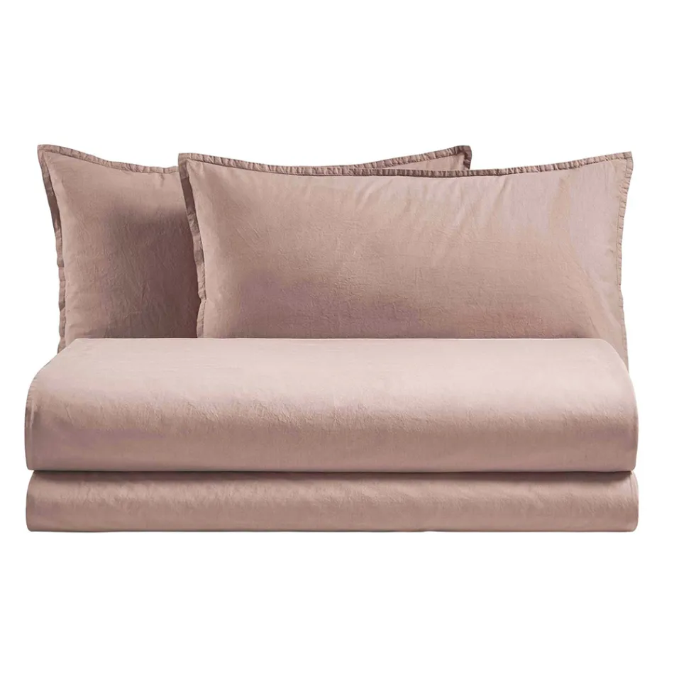 Capa de edredom dupla completa em algodão puro tingido - Delicacy Viadurini