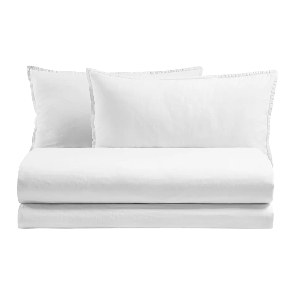 Capa de edredom dupla completa em algodão puro tingido - Delicacy Viadurini