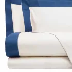 Conjunto de lençóis de cetim para cama de casal com bordas coloridas - Hyacinth Viadurini