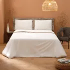 Conjunto de cama King Size em 100% algodão e 10% algodão cetim - Detalhe Viadurini