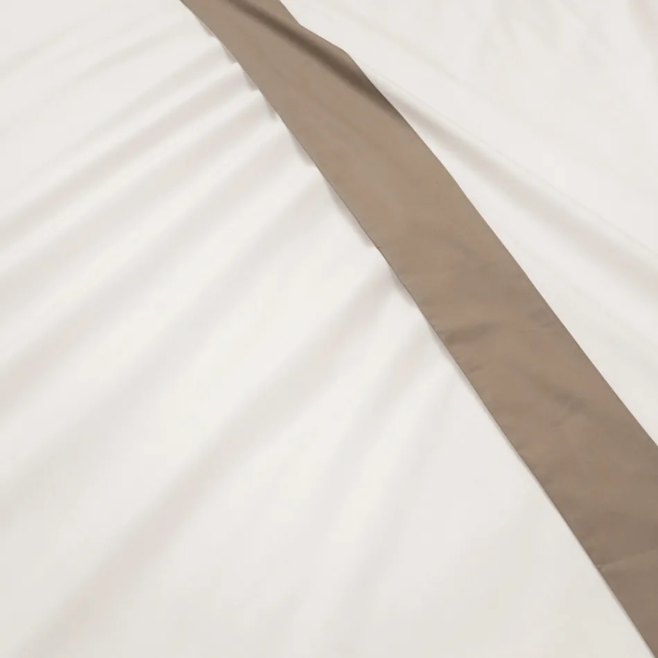 Conjunto de cama King Size em 100% algodão e 10% algodão cetim - Detalhe Viadurini