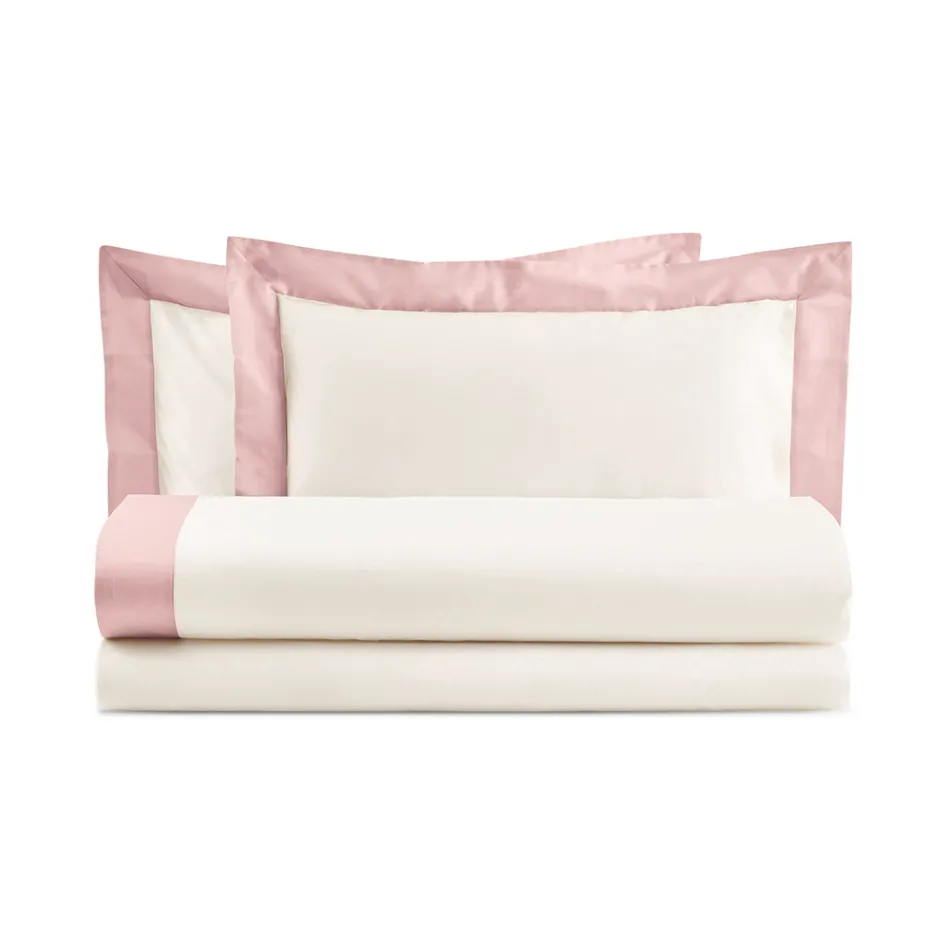 Conjunto de cama King Size em 100% algodão e 10% algodão cetim - Detalhe Viadurini