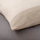 Cama de casal completa em 90% algodão e 10% linho feito na Itália - Nestle Viadurini