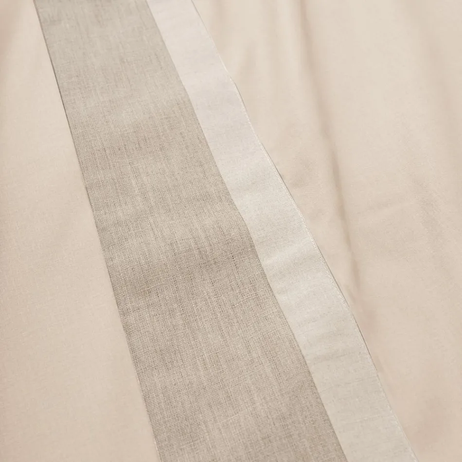 Conjunto de cama de casal em 90% algodão e 10% linho feito na Itália - Nestle Viadurini