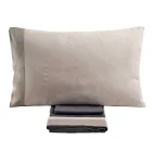 Conjunto de cama de casal em 90% algodão e 10% linho feito na Itália - Nestle Viadurini