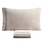 Conjunto de cama de casal em 90% algodão e 10% linho feito na Itália - Nestle Viadurini