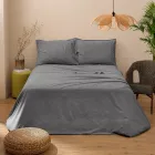 Cama de Casal Completa em Puro Algodão Tingido e Sombreado - Delicacy Viadurini