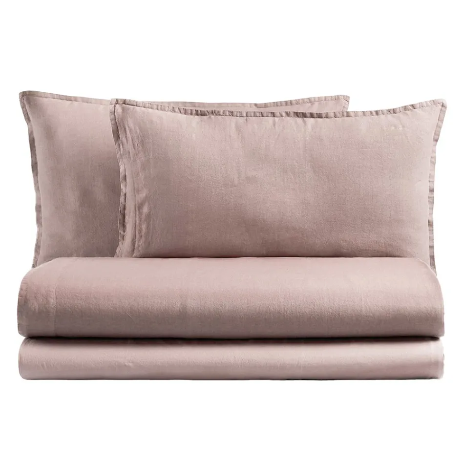 Cama de Casal Completa em Puro Algodão Tingido e Sombreado - Delicacy Viadurini