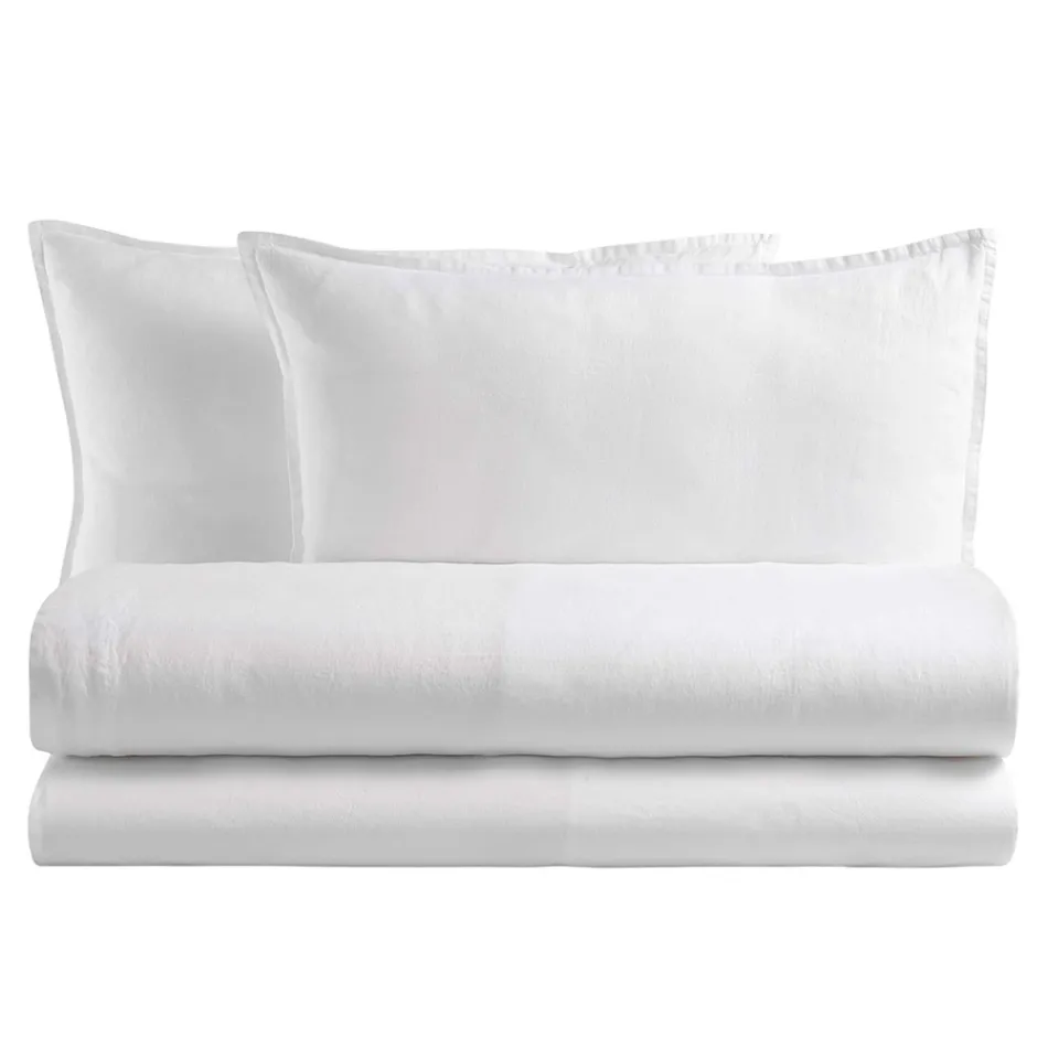 Cama de Casal Completa em Puro Algodão Tingido e Sombreado - Delicacy Viadurini