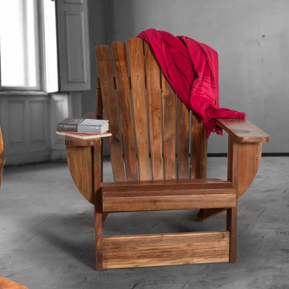 Composição 2 Móveis de Banheiro em Madeira Maciça de Teca - Solferino Viadurini