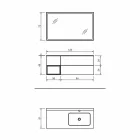 Composição 2 Móveis de Banheiro Suspensos em Mdf Lacado Platina, Luxo - Renga Viadurini